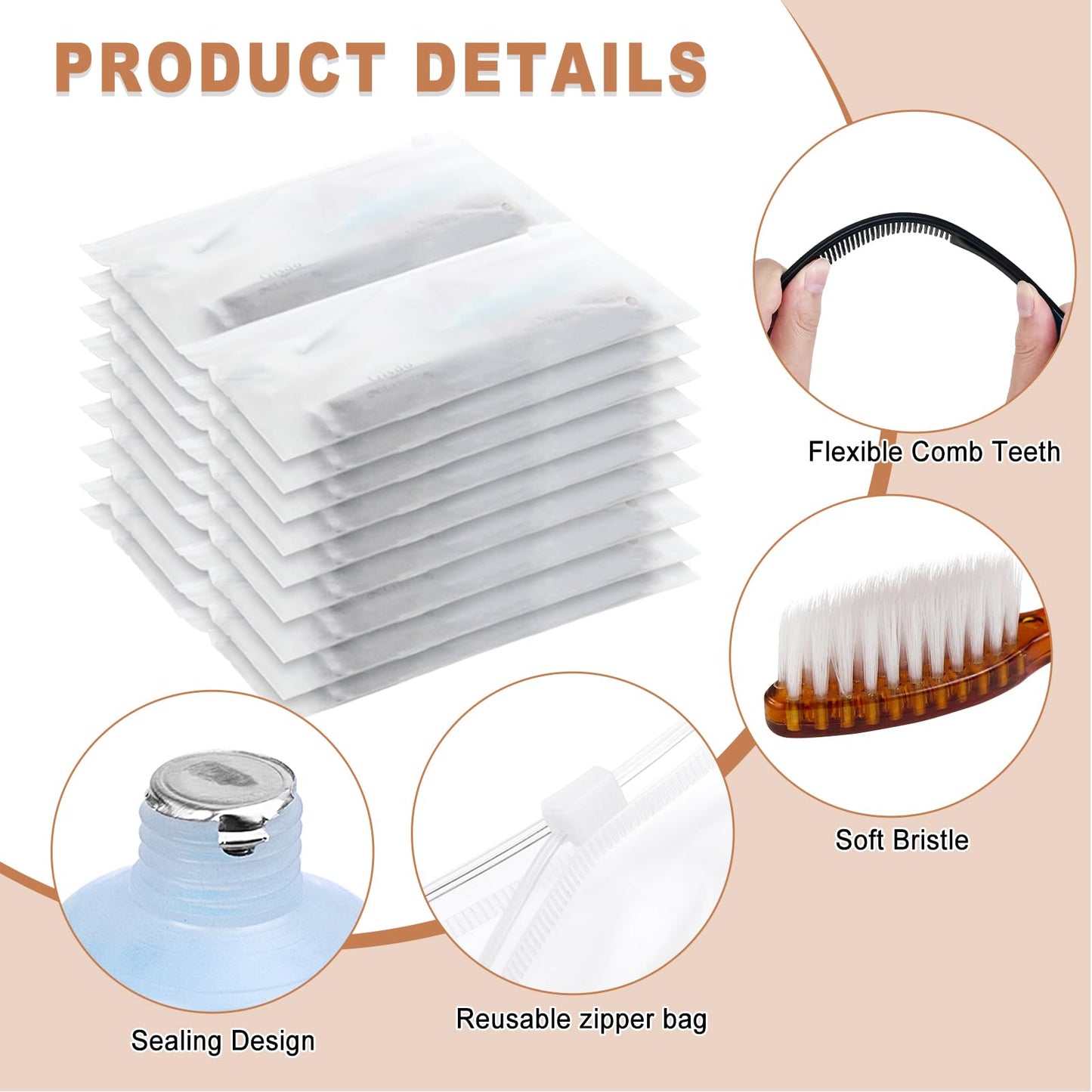 10 Sets Toiletry Kits Homeless Personal Hygiene Kit Bulk Homeless Care Package Supplies Travel Toiletry Kit Homeless Hygiene Kit Bulk for Men Women Charity Disposable Toiletry Kit(10-IN-1)
