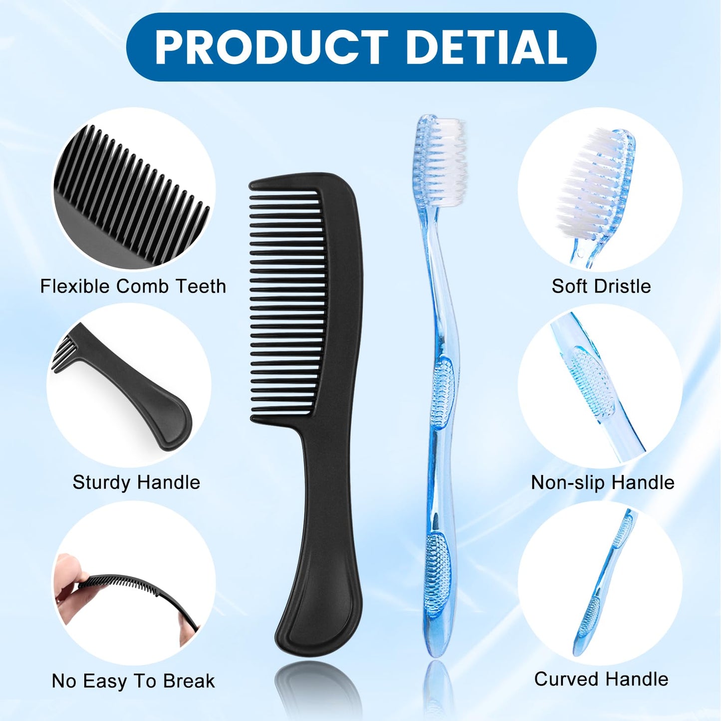 25 Sets Personal Hygiene Kit Basic Toiletry Kits Homeless Supplies Bulk for Travel,Charity,Business Include 25 Toothbrush,25 Toothpaste,25 Comb,25 Bath Soap, 25 Shampoo,25 Body Wash, 125 Floss Picks